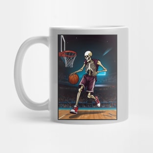 Skeleton Playing Basketball Mug